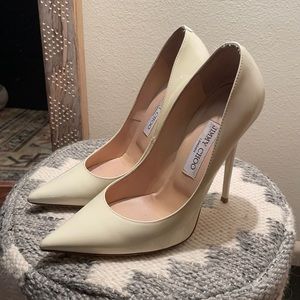 Jimmy Choo gently used Anouk white stiletto heels